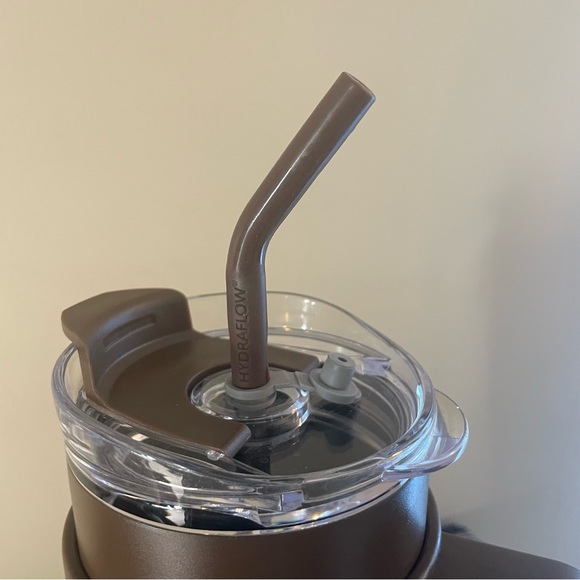 HYDRAFLOW 40oz Capri Stainless Steel Insulated Tumbler Straw Sip Lid Brown #499 - Picture 6 of 13